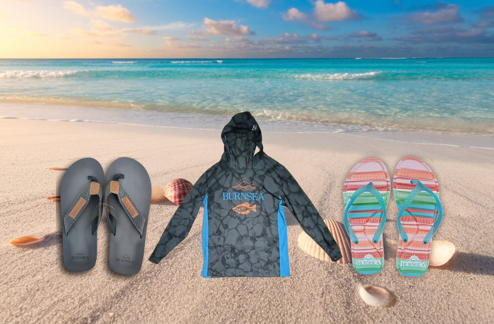 Burnsea Flip-Flops and Leisure Gear Desktop Banner